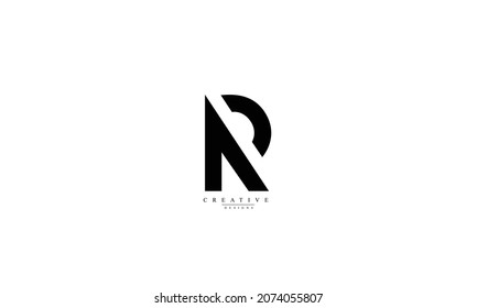 Alphabet letters Initials Monogram logo NP PN N P