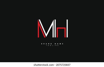 Alphabet letters Initial Monogram Logo HM, M und H