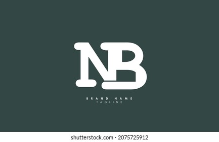 Alphabet letters Initials Monogram logo NB, N and B