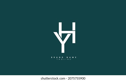 Alphabet letters Initials Monogram logo YH, HY, Y and H