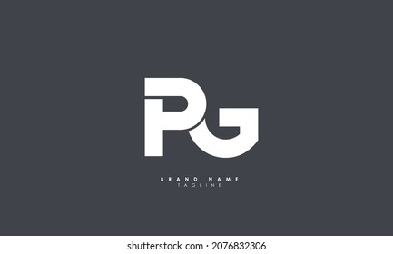 Alphabet letters Initials Monogram logo PG, GP, P and G