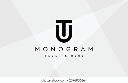 Alphabet letters Initials Monogram logo TU, UT