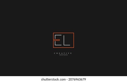 Alphabet letters Initial Monogram Logo EL LE L L