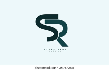 Alphabet letters Initials Monogram logo SR, RS, S and R