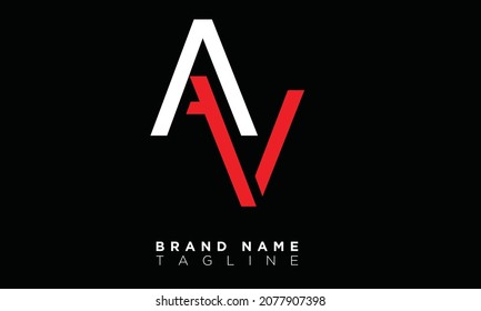 Alphabet letters Initials Monogram logo AV, VA, A and V