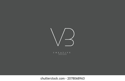 Alphabet letters Initials Monogram logo VB BV V B