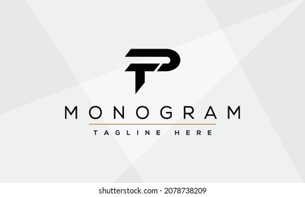 Alphabet letters Initials Monogram logo PT, PT