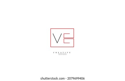 Alphabet letters Initials Monogram logo VE EV V E