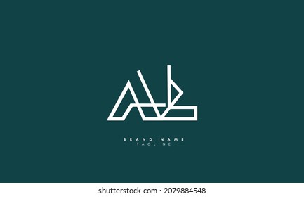 Alphabet letters Initials Monogram logo AL, LA, A and L