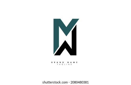 Letras alfabéticas Iniciales Logotipo Monograma MW, WM, M y W