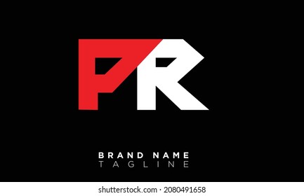 Alphabet letters Initials Monogram logo PR, RP, P and R