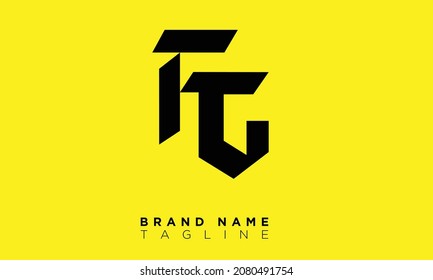 Letras alfabéticas Iniciales Logotipo Monograma TG, GT, T y G
