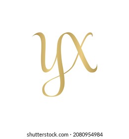 Alphabet letters Initials Monogram logo YX XY