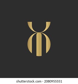 Alphabet letters Initials Monogram logo YX XY