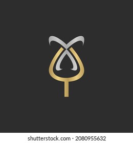 Alphabet letters Initials Monogram logo YX XY
