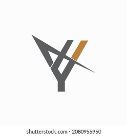 Alphabet letters Initials Monogram logo YX XY
