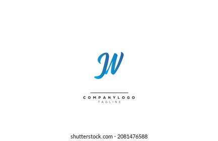 Alphabet letters Initials Monogram logo IW, IW INITIAL, IW letter