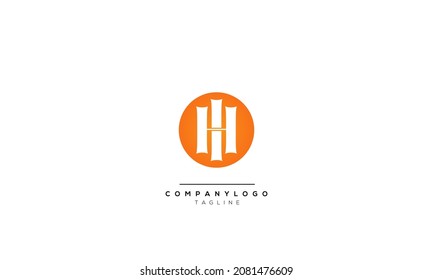Alphabet letters Initials Monogram logo HI, HI INITIAL, HI letter