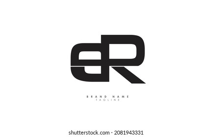 Alphabet letters Initials Monogram logo ER, RE, E and R