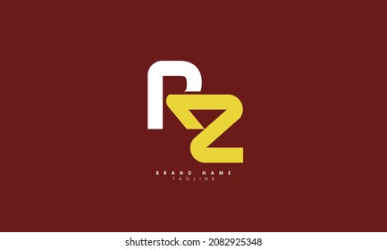 Alphabet letters Initials Monogram logo RZ, ZR, R and Z