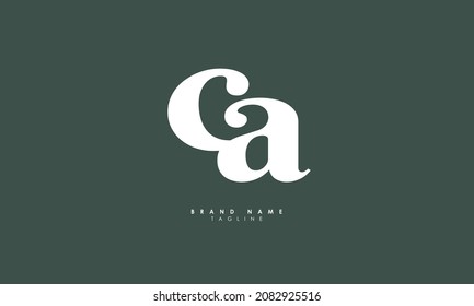Alphabet letters Initials Monogram logo CA, AC, C and A