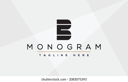 Alphabet letters Initials Monogram logo PB, BP and B