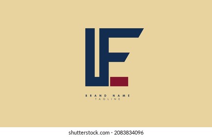 Alphabet letters Initials Monogram logo LF, FL, L and F