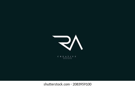 Alphabet letters Initials Monogram logo RA AR R A