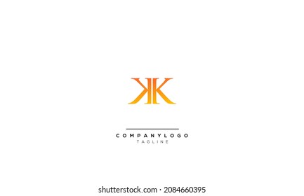 Alphabet letters Initials Monogram logo KK, KK INITIAL, KK letter