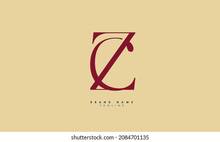 Alphabet letters Initials Monogram logo CZ, ZC, C and Z