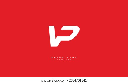 Alphabet letters Initials Monogram logo VP, PV, V and P