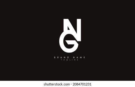 Alphabet letters Initials Monogram logo GN, NG, G and N