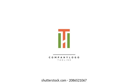 Alphabet letters Initial Monogram Logo TH, TH INITIAL, TH Letter