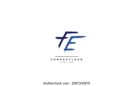 Alphabet letters Initials Monogram logo FE, FE INITIAL, FE letter