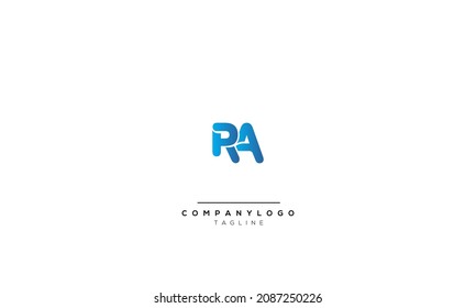 Alphabet letters Initials Monogram logo RA, RA INITIAL, RA letter