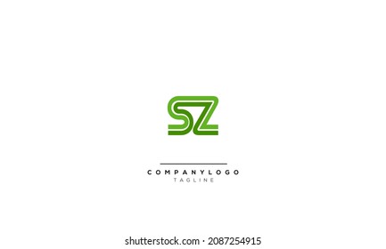 Letras alfabéticas Iniciales Logotipo Monograma SZ, SZ INITIAL, letra SZ