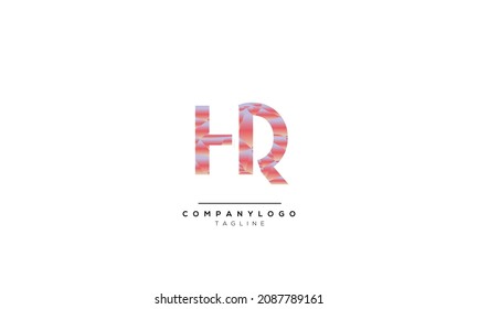 Alphabet letters Initials Monogram logo HR, HR INITIAL, HR letter