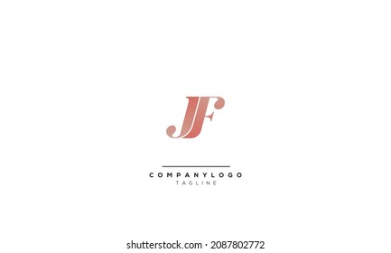 Alphabet letters Initials Monogram logo JF, JF INITIAL, JF letter