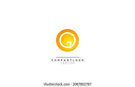 Letras alfabéticas Iniciales Logo del Monograma GO, IR INICIAL, Ir carta