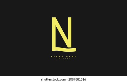 Alphabet letters Initials Monogram logo LN, NL, L and N