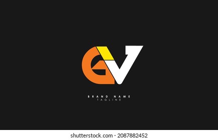 Alphabet letters Initials Monogram logo GV, VG, G and V