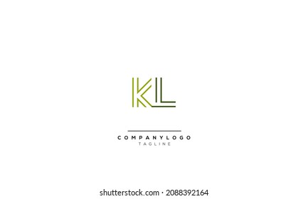 Alphabet letters Initials Monogram logo KL, KL INITIAL, KL letter