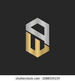 Alphabet letters Initials Monogram logo QW, WQ, W and Q