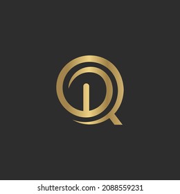 Alphabet letters Initials Monogram logo QW, WQ, W and Q