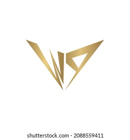 Letras alfabéticas Iniciales Monograma QW WQ