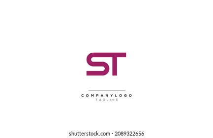 Alphabet letters Initials Monogram logo ST, ST INITIAL, ST letter