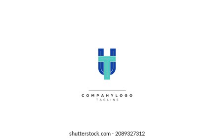 Alphabet letters Initials Monogram logo UT, UT INITIAL, UT letter