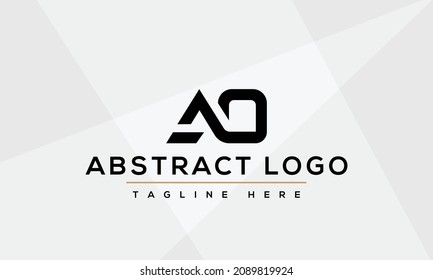 Letras alfabéticas Iniciales logotipo de monograma AO, OA, A y O