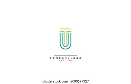 Alphabet letters Initials Monogram logo UT, UT INITIAL, UT letter