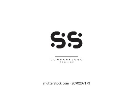 Letras alfabéticas Iniciales Monograma SS, SS INITIAL, letra SS